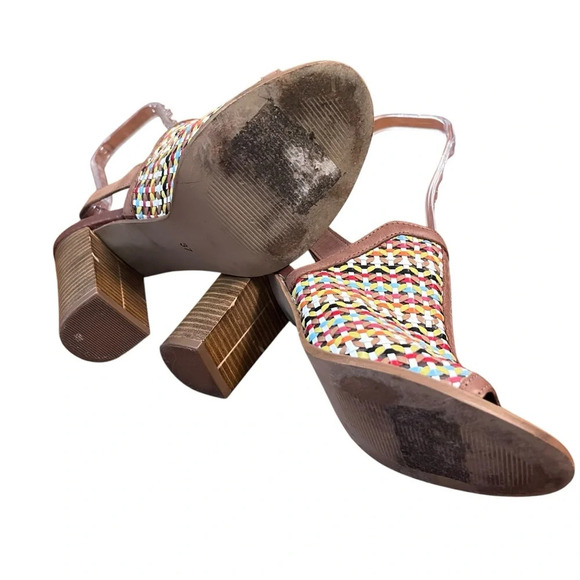 House of Harlow 1960 Teagan Multicolor Woven Leather Heel - Picture 6 of 8